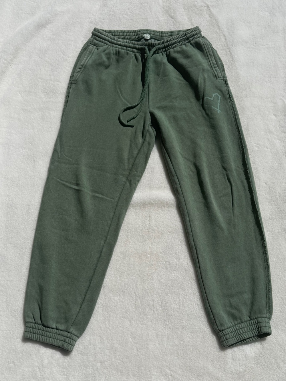 aerie Olive Green Fleece Joggers